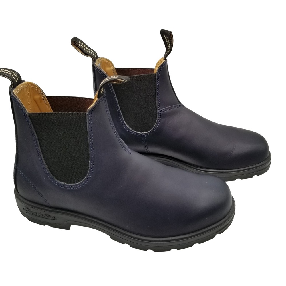 Blundstone 2246 Navy Leather Chelsea Boots Mens 10 AU 9 Elastic Sided Lined